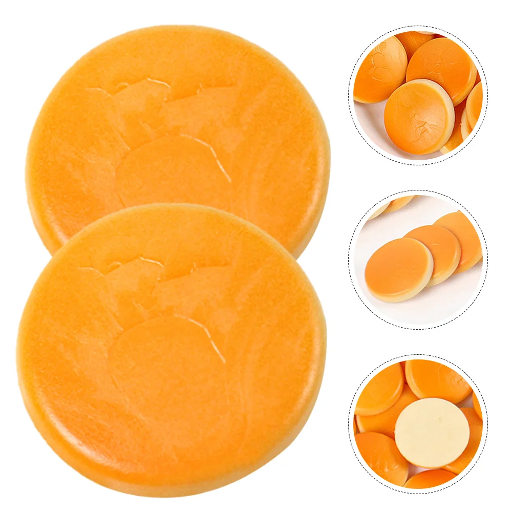 20 Pcs Simulated Biscuits Artificial Fake Round Simulation Models Realistic Pvc Shop Prop Dessert