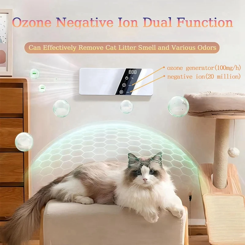 เครื่องฟอกอากาศสําหรับ Home Cat Litter Deodorizer, เสียบ Air Ionizer เครื่องฟอกอากาศสําหรับสัตว์เลี้ยงในบ้านห้องนอนห้องน้ําห้องครัว