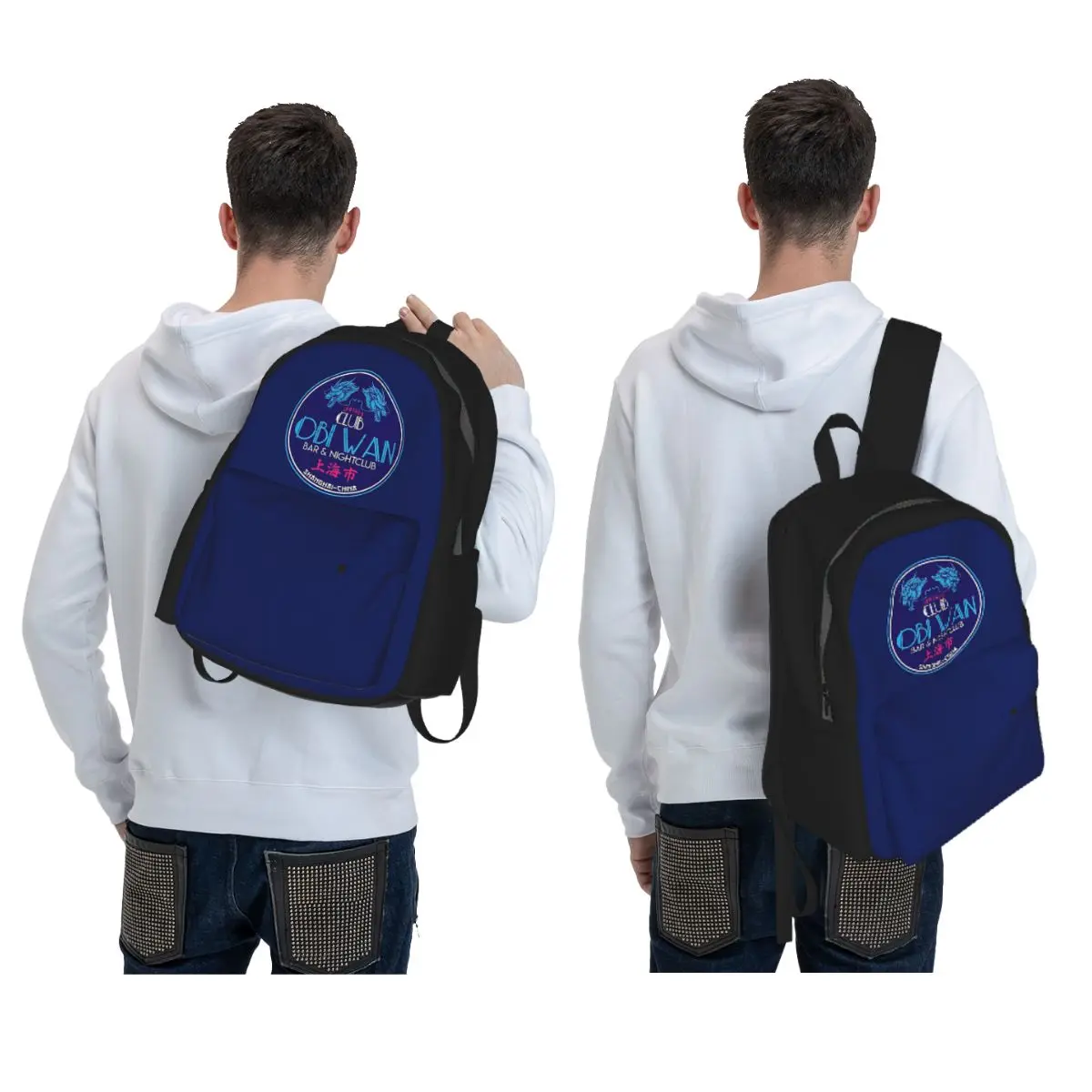 Club Obi Wan Backpack Student BookBag Children School Bag Computer Shoulder Bags for Men Women