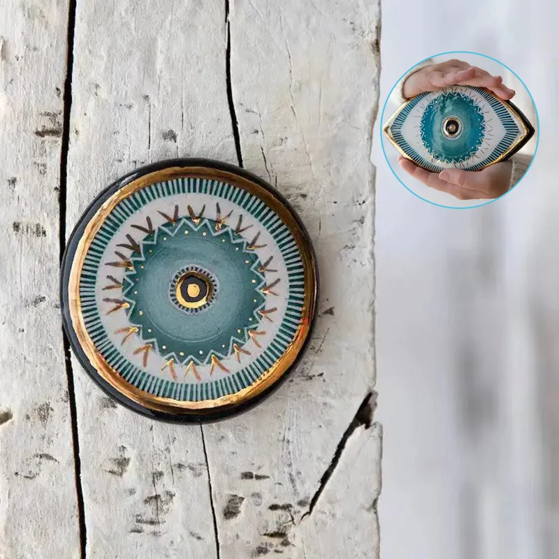 Evil Eye Decoration Turkish Greek Blue Wall Hanging Pendant Ornament Home Decoration for Good Luck Success And Protection Decor