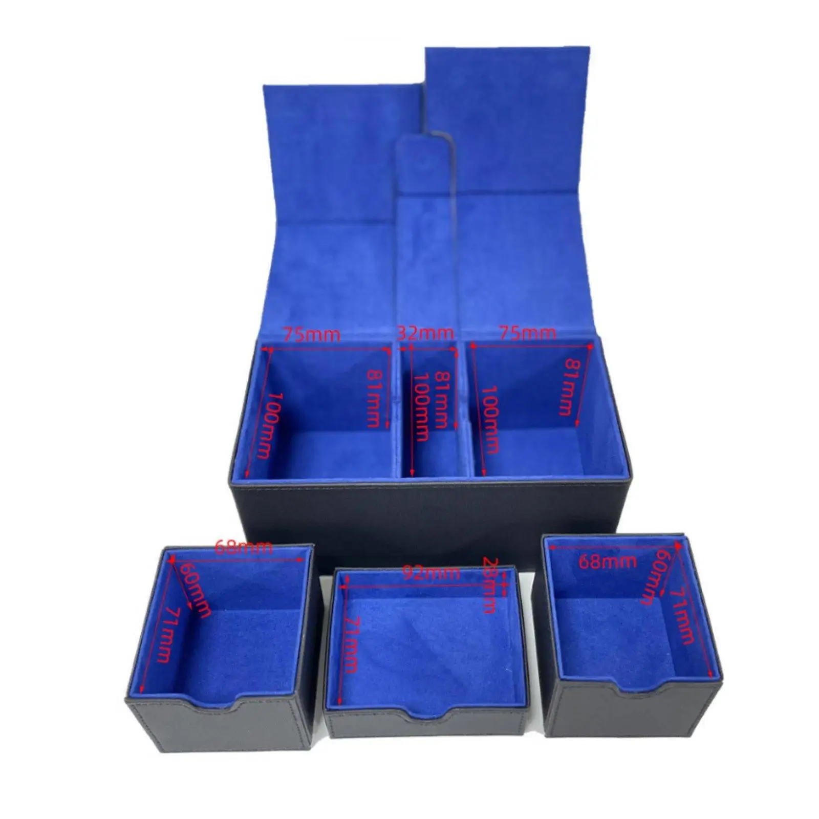 Card Case for Collectible Cards with PU Leather Exterior and Flannel Interior for Card Game Storage