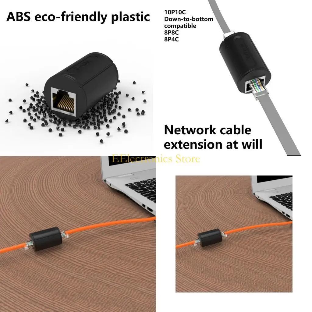 Adaptador Ethernet B03C RJ48 8P8C a conectores RJ48 anti-truenos, conexión en red