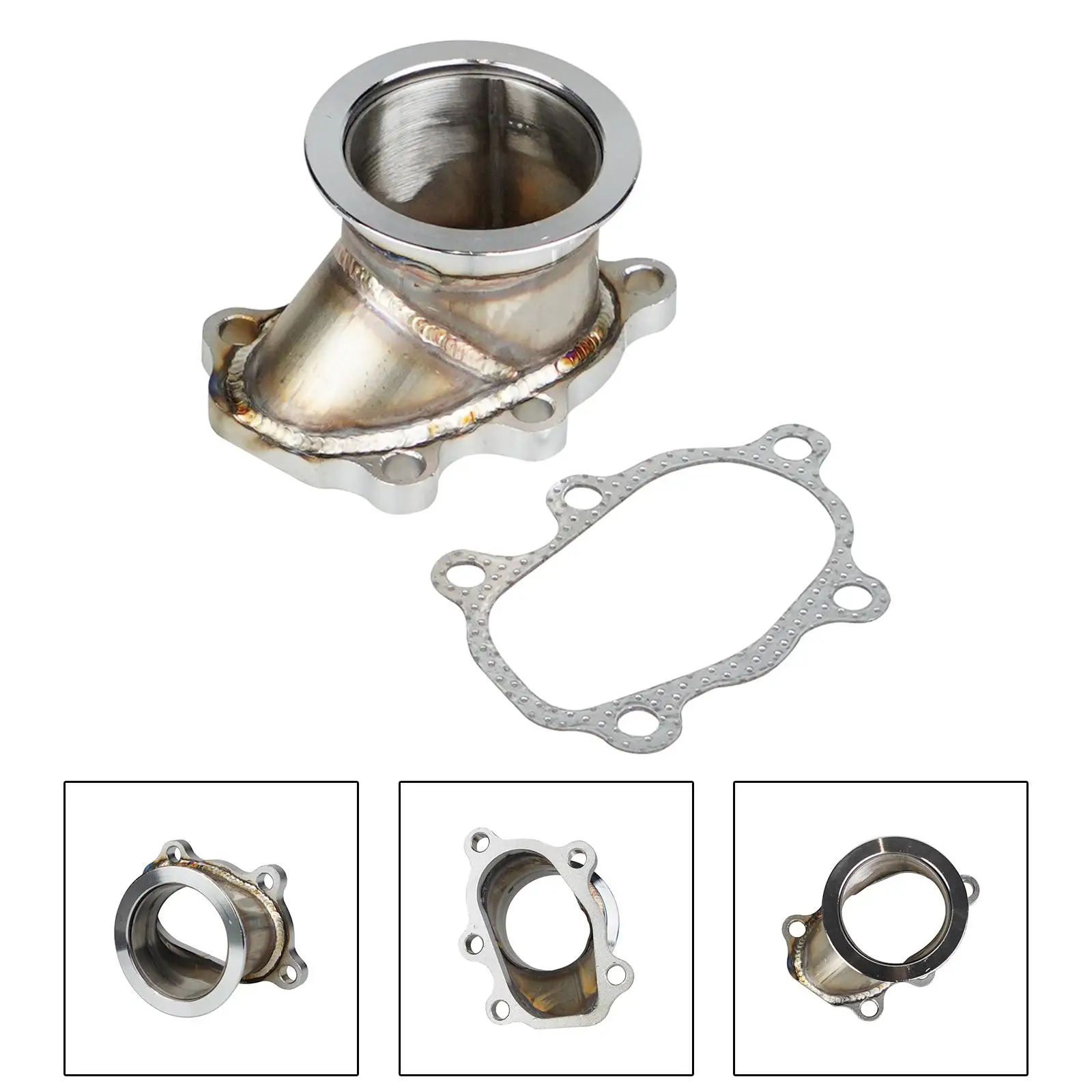 2.5in V Band Clamp Flange Replace 5 Bolt for T25 T28 GT25 GT28 Accessories High Performance Easy Installation