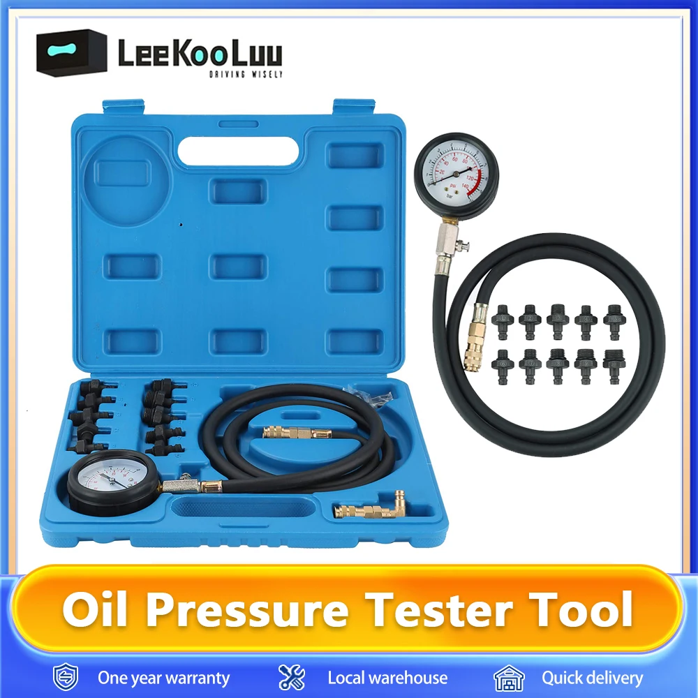 Kit de testeur de pression d'huile pour voitures et camions, outil de jauge de pression d'huile, système de carburant, test de diagnostic du moteur, grotte de tuyau, 0-140psi
