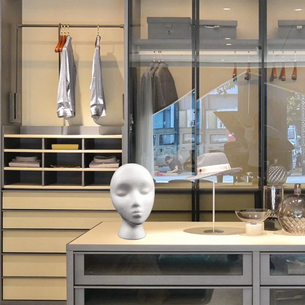 موديل رأس ستايروفوم نسائي ، مانيكان بوليسترين ، خفيف الوزن ، متين ، محمول ، موضة للمنزل ، السفر ، الصالون