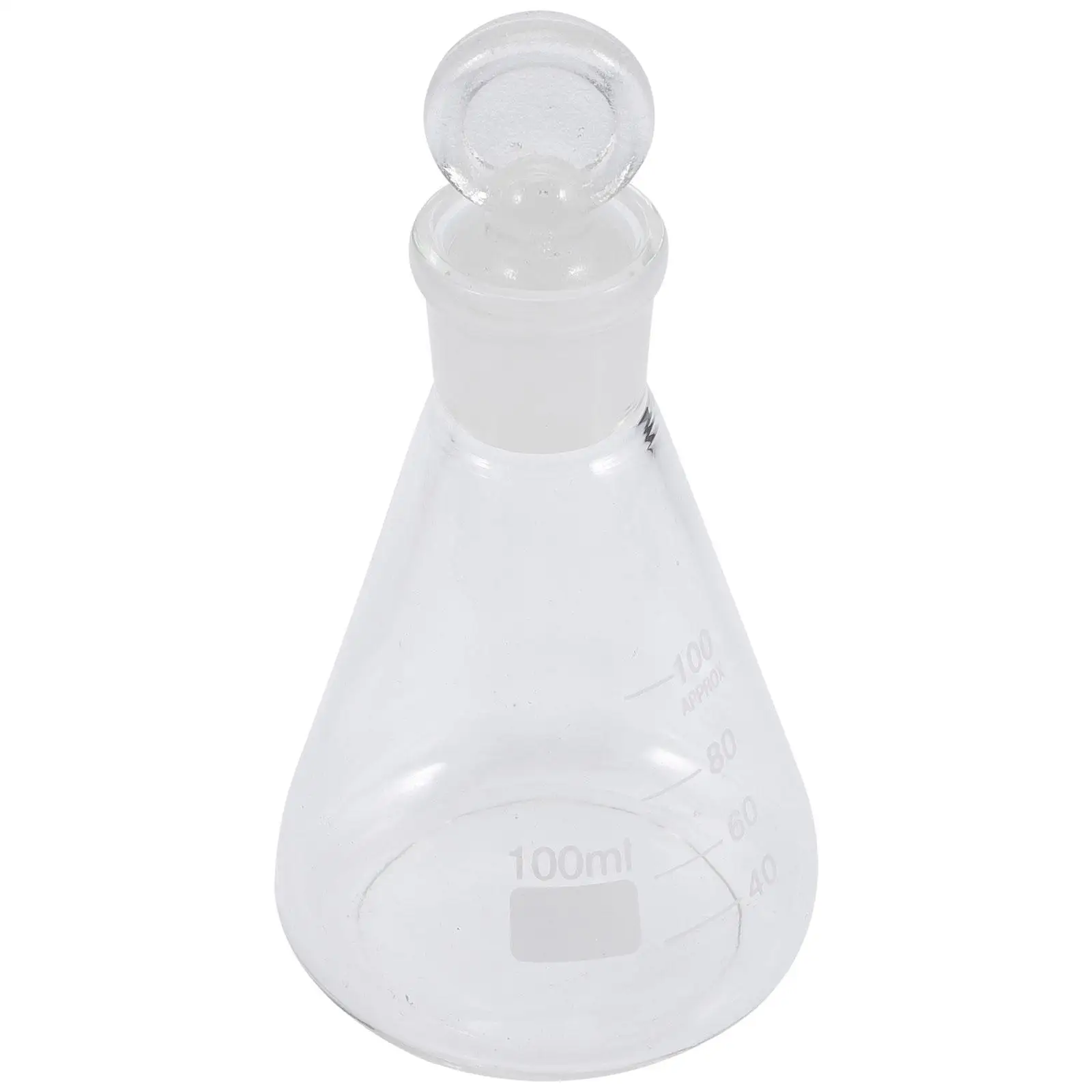 Labu Erlenmeyer dengan Sumbat Gelas Tutup Gelas Kimia Laboratorium