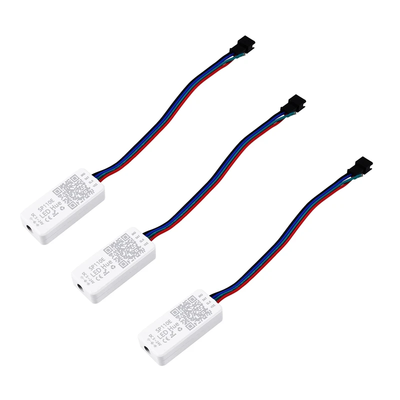 3X WS2812B SK6812RGB SK6812RGBW Bluetooth SP110E Mini Controller, Support ALL LED Strip/Module Light/Panel/String