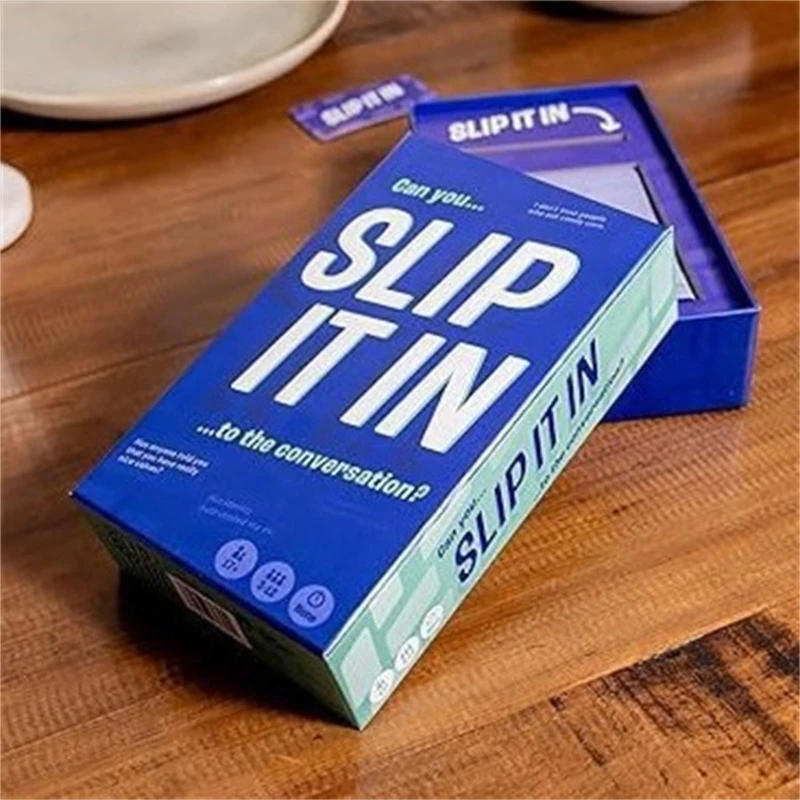 Divertido juego cartas Slip It In, para reuniones sociales chicas, desafíos grupales