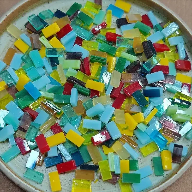 

Around 107pcs Soft Acrylic Mosaic Tiles Rectangle Mix Colorful Tiles DIY Mosaic Making for Craft Arts Accessories 91