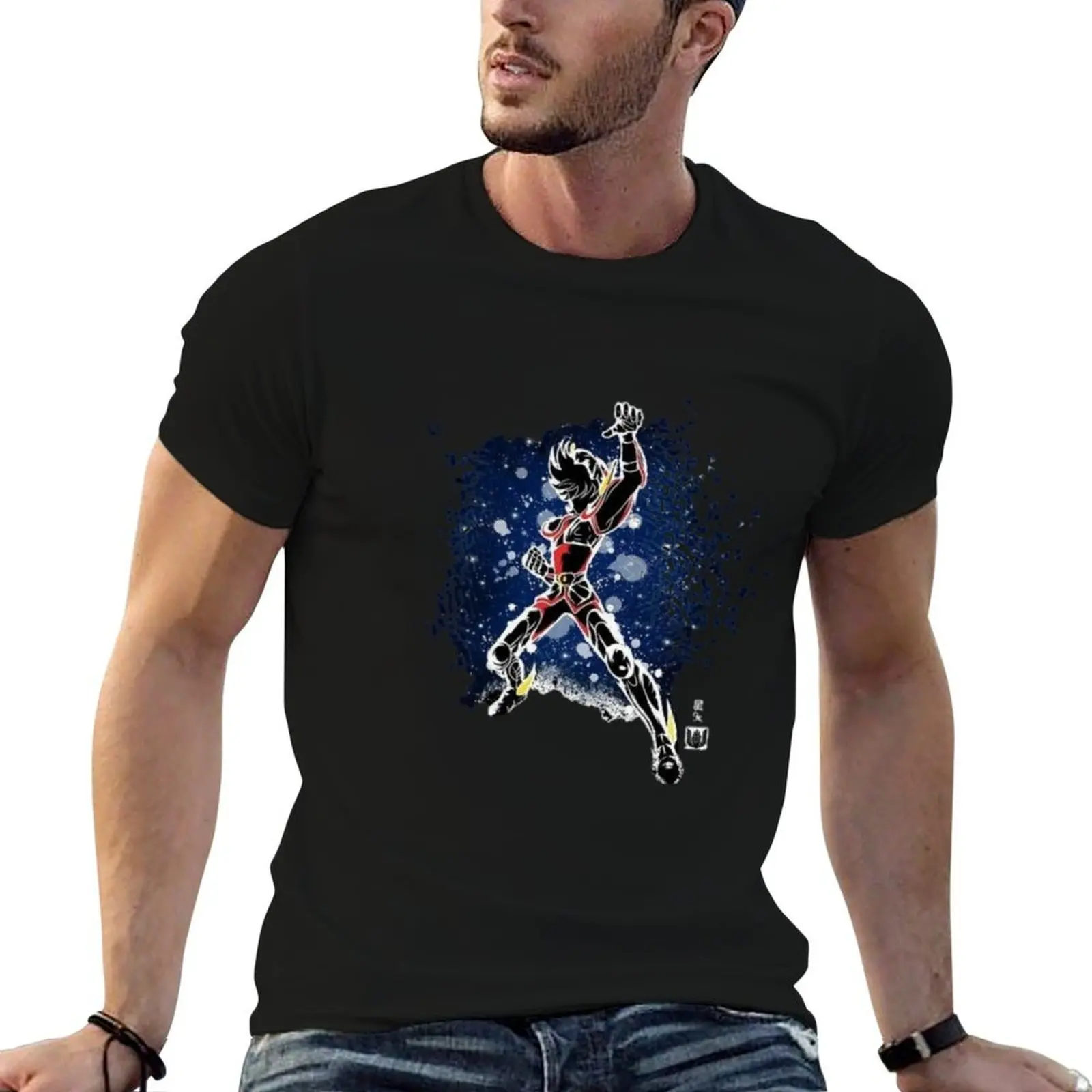 

man shirt t graphic shirts t tees T-Shirt cotton Seya graphic pegasus t shirts for man man
