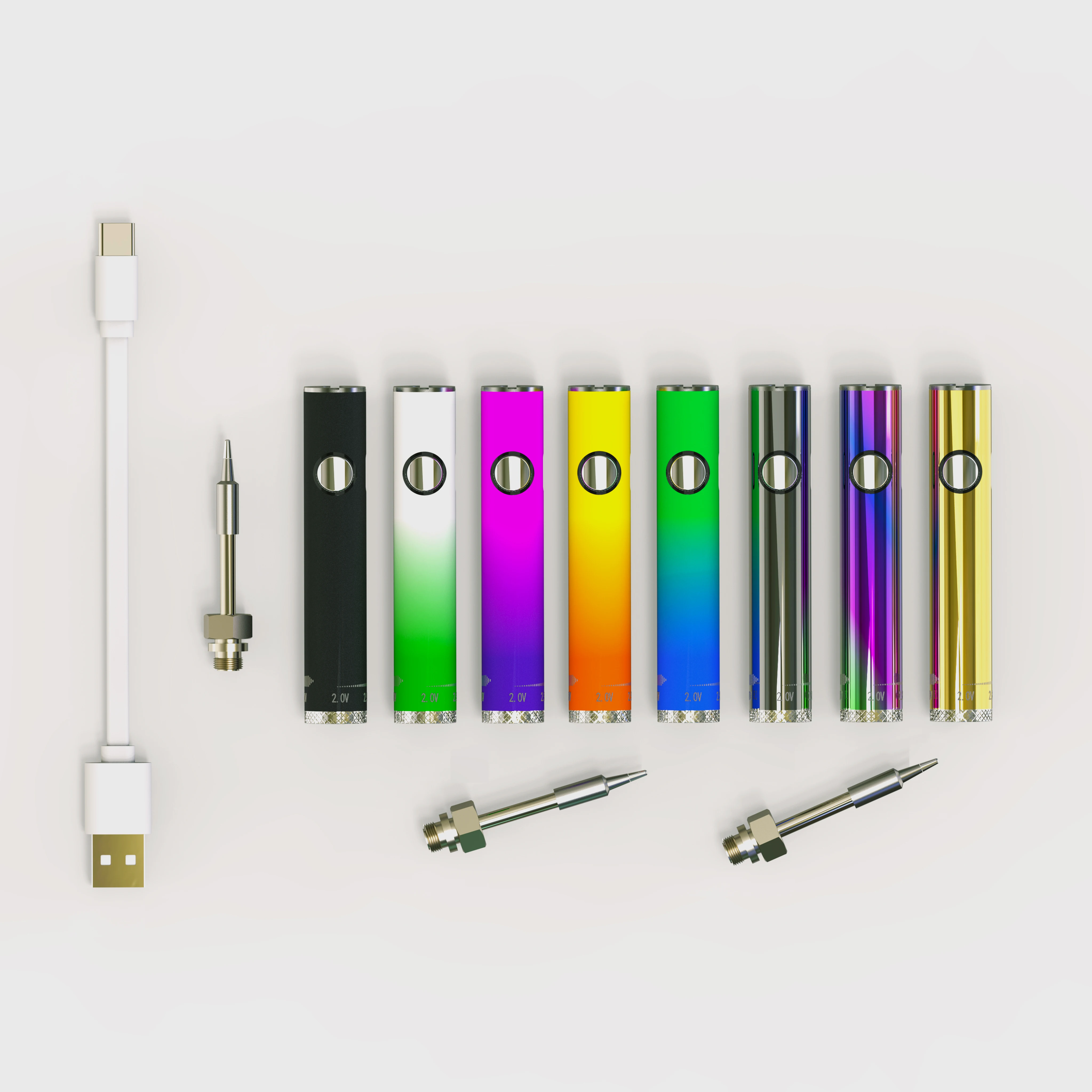 1-10pcs 14mm Twist Battery, 510 Thread Rod Adjustable Voltage, Electric Soldering Iron Pen Solder Repair Tools