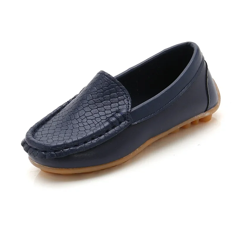 Fashion Flats For Children Casual Comfortable PU Leather Slip On Shoes Boys Girls Kids Candy 10 Colors Moccasin Loafers All Size