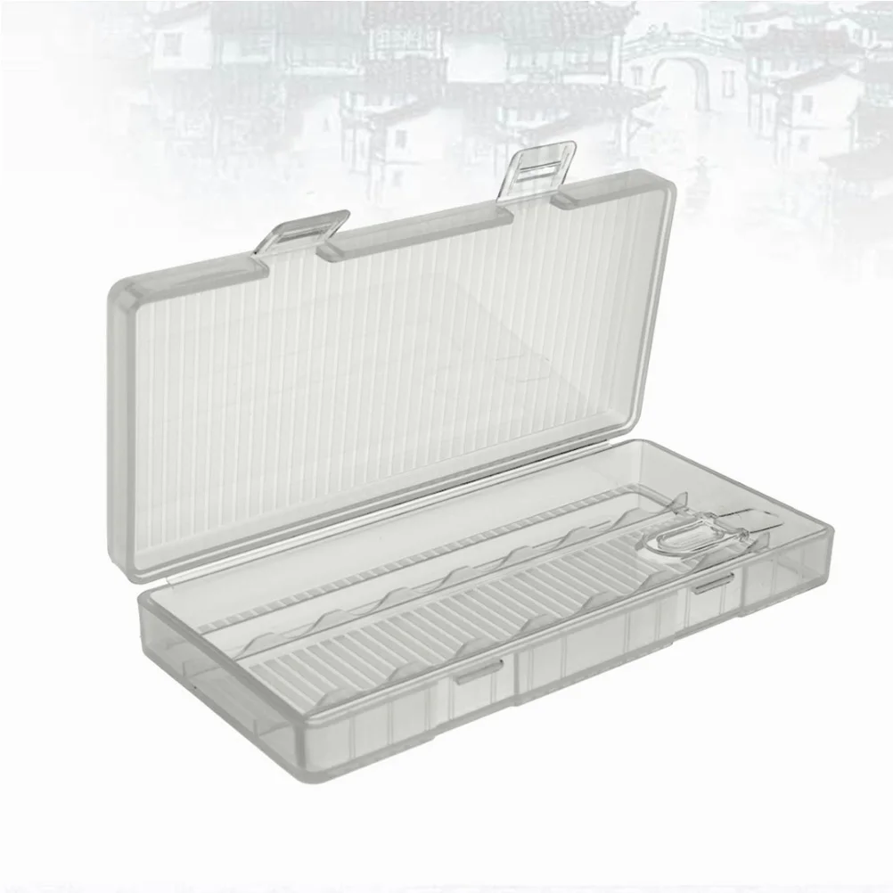 Storage Box Transparent PP Plastic Small Convenient Design Hold 1-8 Aa Batteries Secure Grooves No Storage
