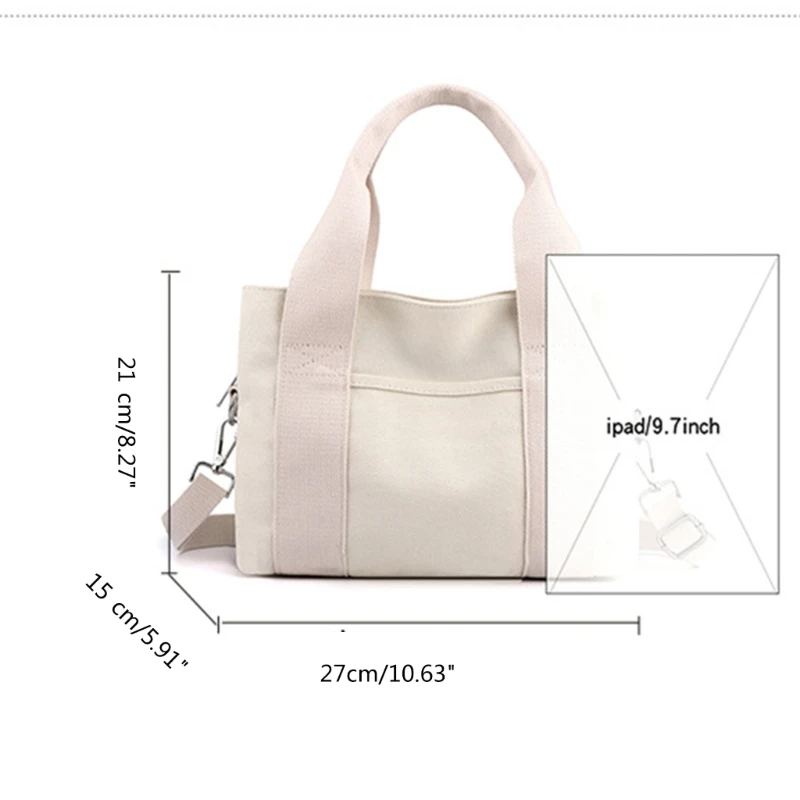 Stylish Crossbody Shoulder Bag for Women Durable and Spacious Canvas Handbag