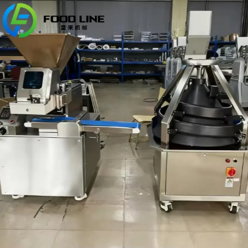 High-Capacity Dough Dividing and Rounding Line, 7600 Pcs/Hr Automatic Dough Ball Forming Machine for Industrial Bakery