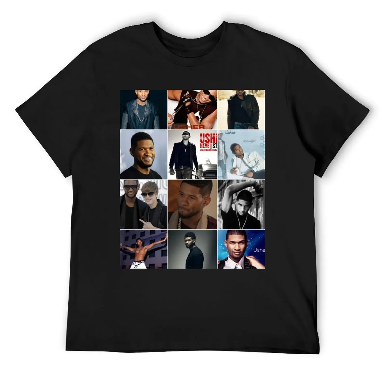 Usher Singer Photo Collage T-Shirt anime figures Blouse basketball graphic tees tshirts for men