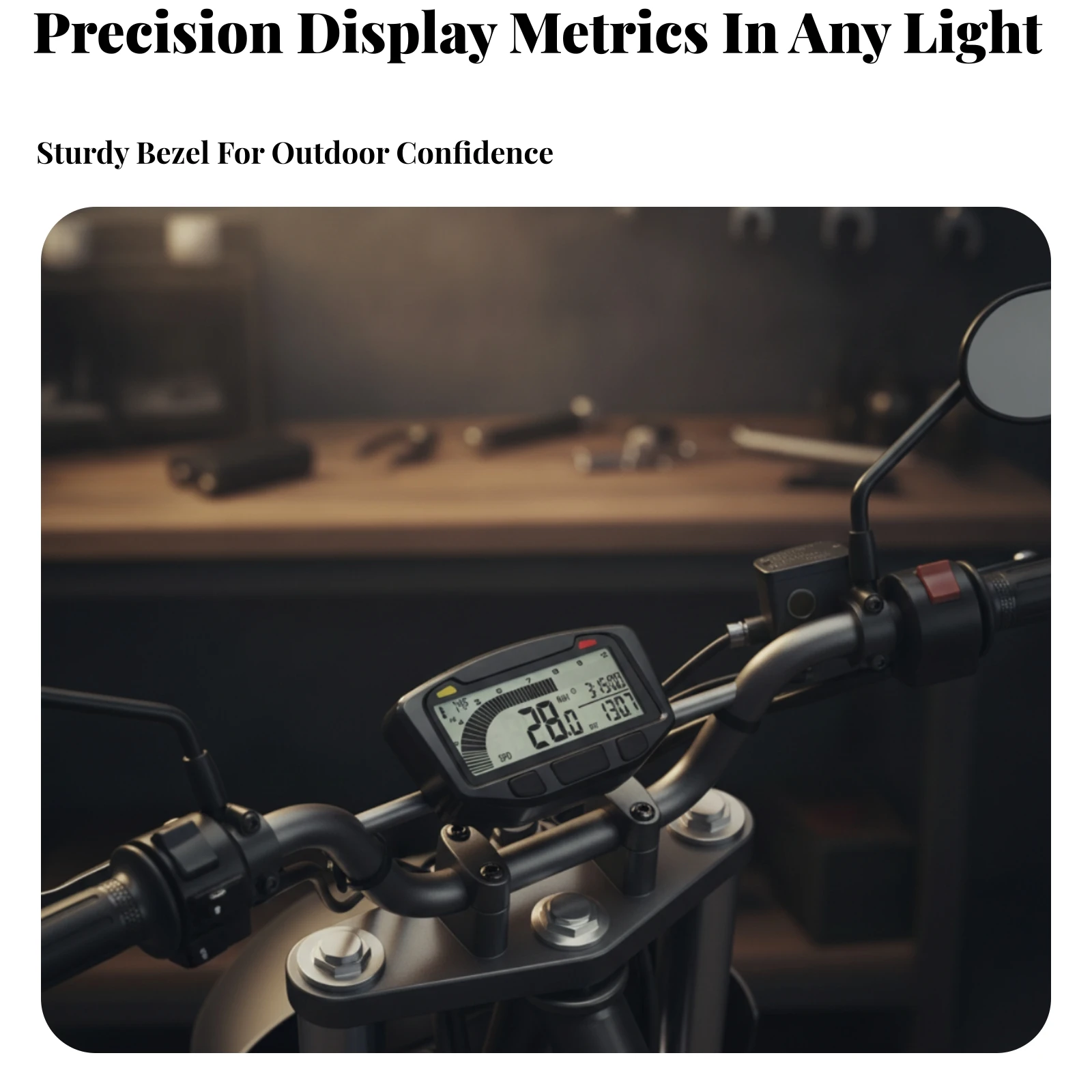 Motorcycle Instrument Panel Universal Motorcycle Speedometer Digital Speedometer Easy to Read Digital Gauge Cluster Slim