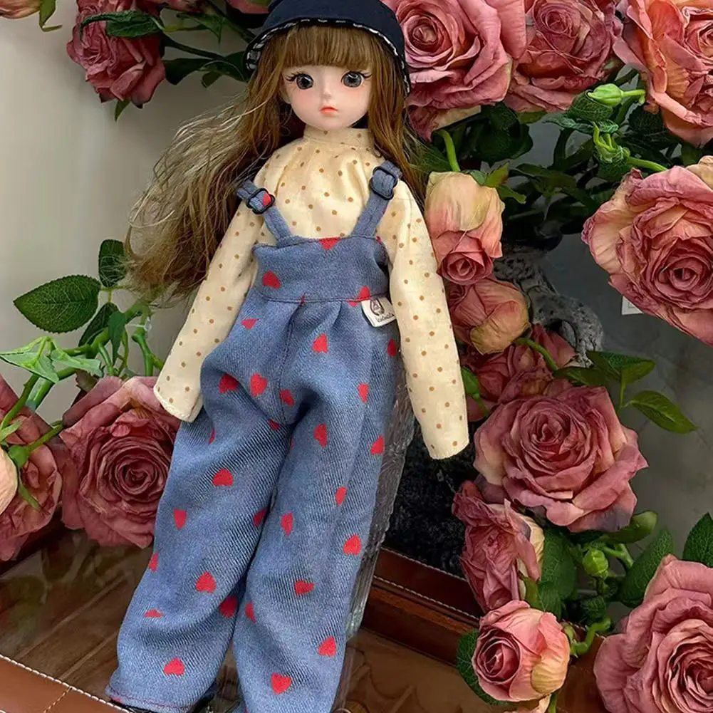 Muñeca de juguete multiarticulada BJD, conjunto de ropa para muñeca, traje bonito, juguete de acción con articulaciones móviles, muñeca de juego para niña, juguete, regalo de cumpleaños