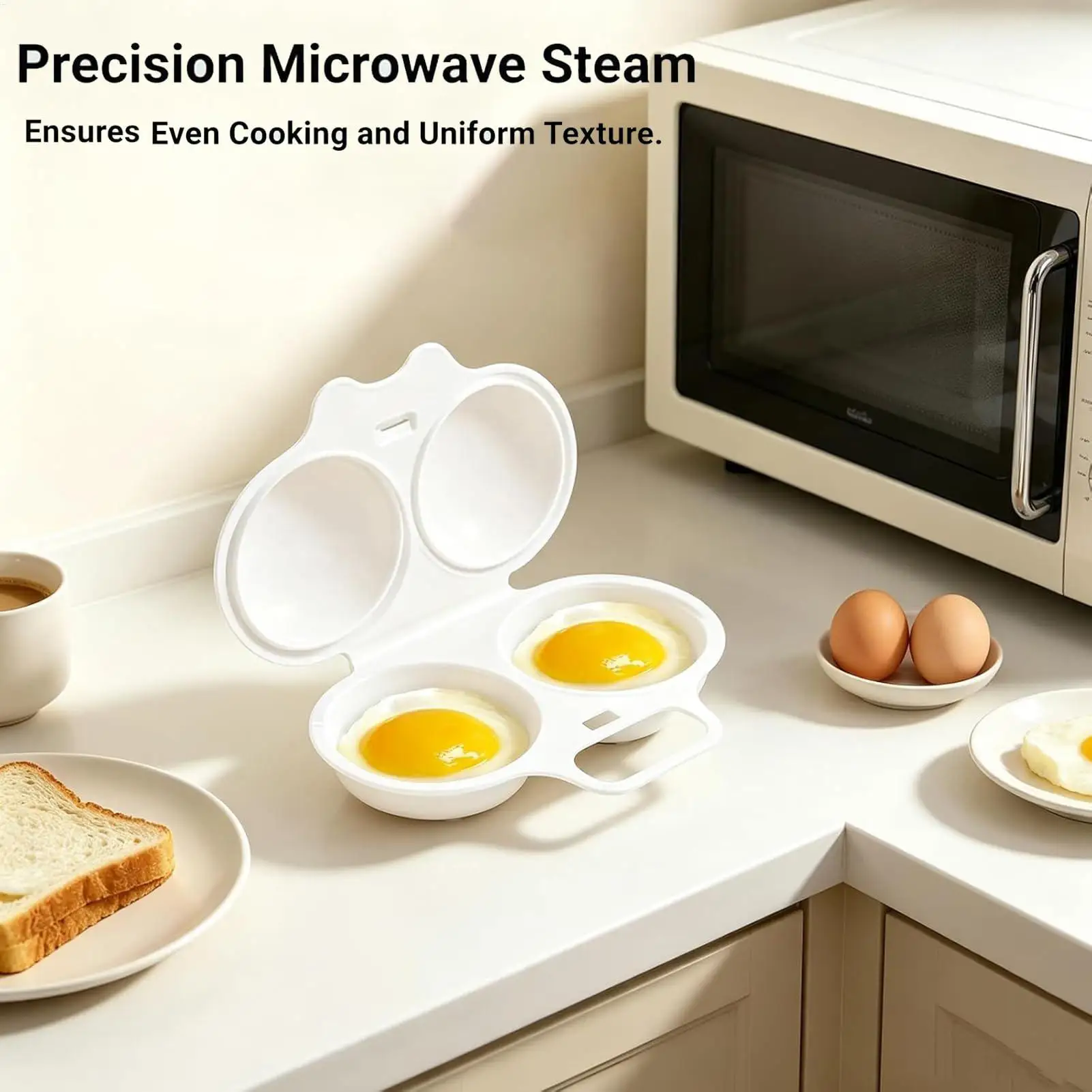 Food-Grade Plastic Microwave Egg Steamer Convenient Kitchen Cooking Mold Egg Poacher Fried Egg Tool Kitchen Gadget