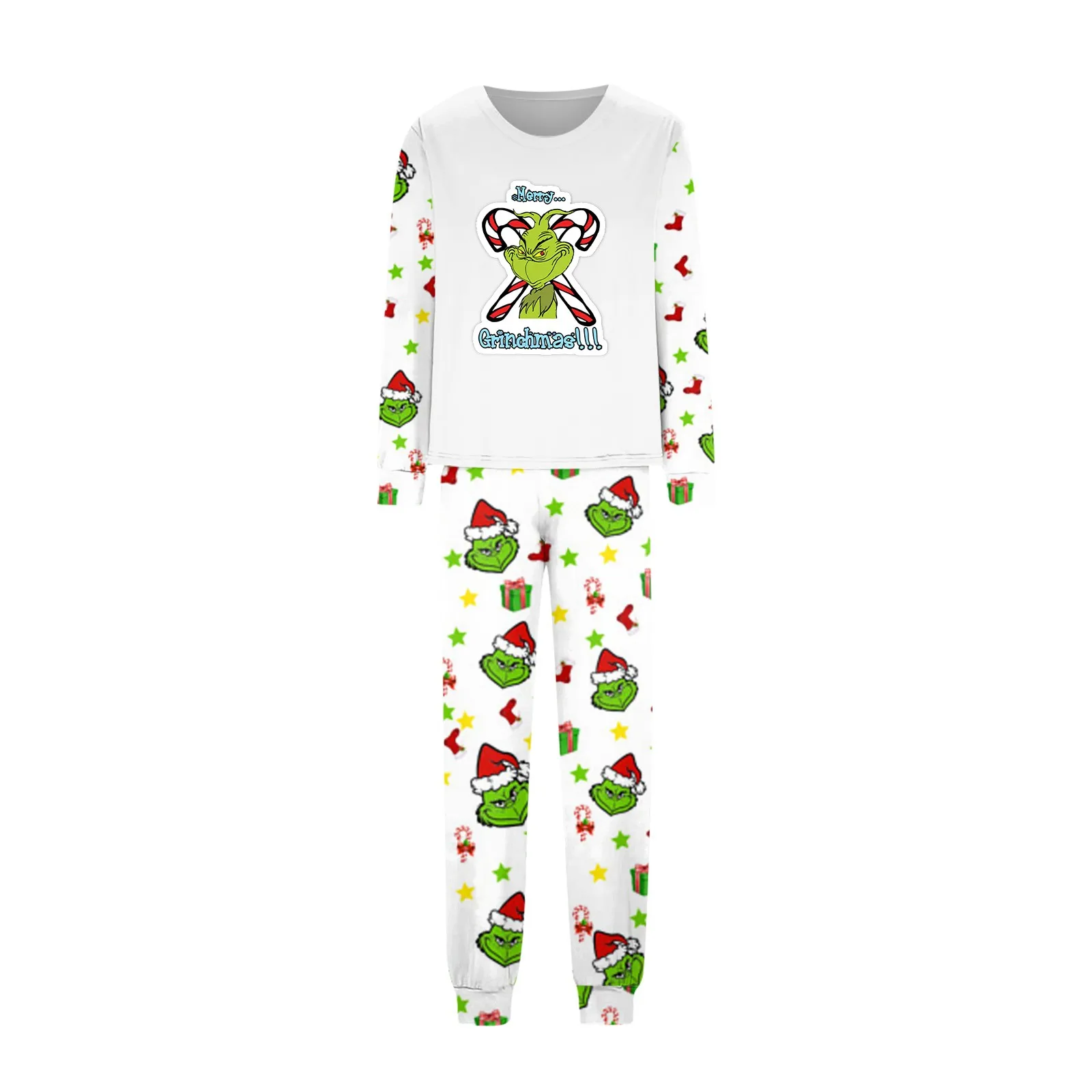 2024 Christmas Popular Family Matching Sets Pajamas, Loungewear Outfits,Family Matching Long Sleeve Tops+Pants Set