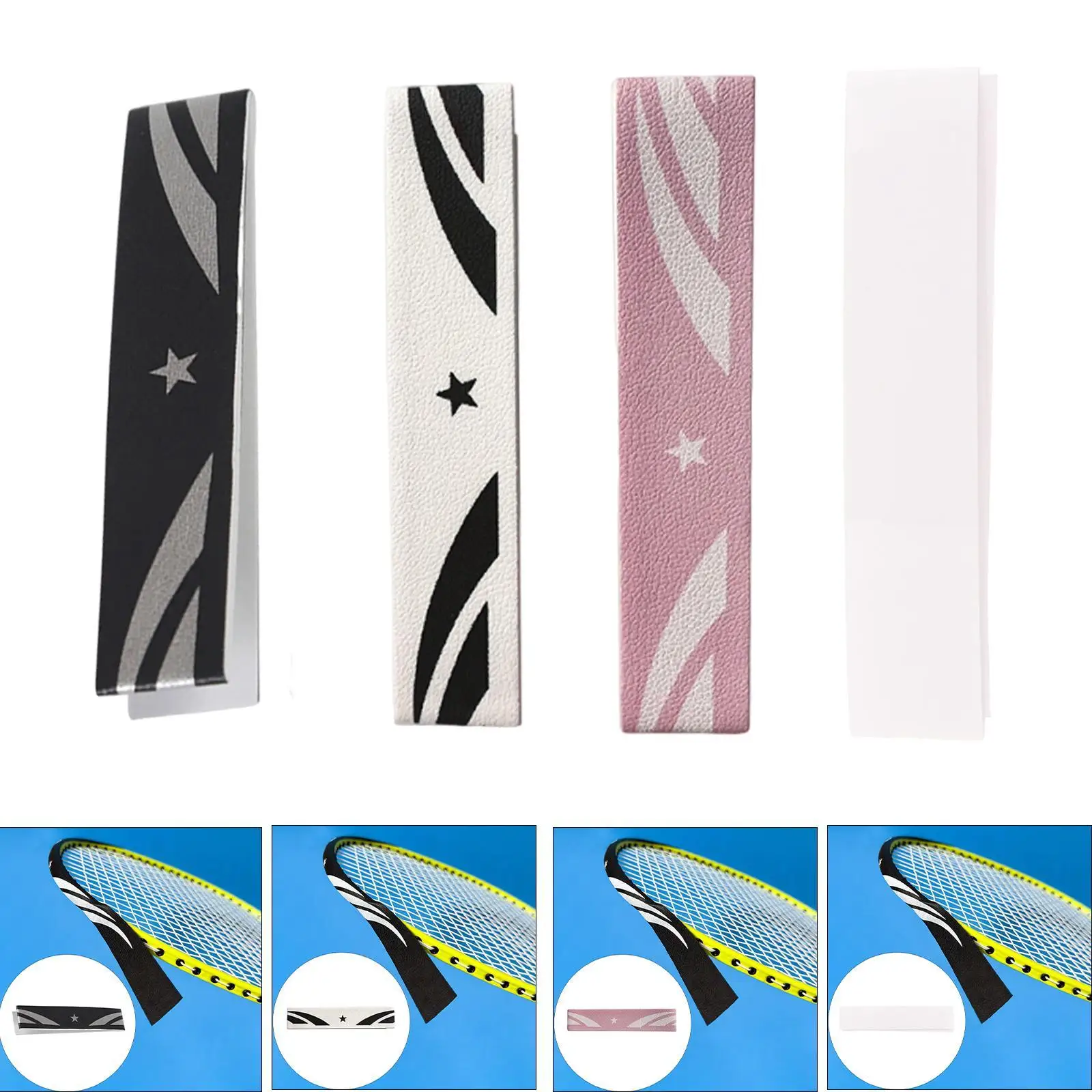 Badminton Racket Frame Protector Sticker 9.84x6.69