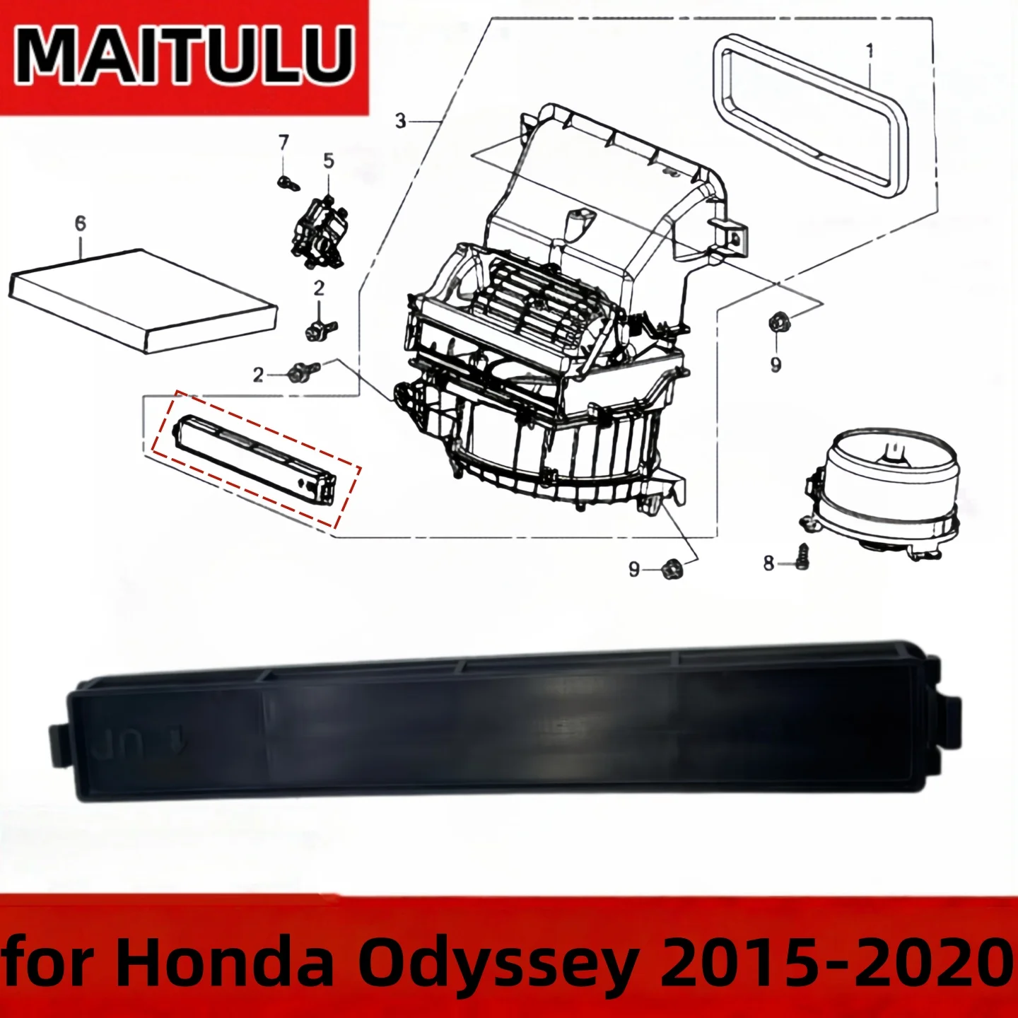 OEM 79305-T6D-H61  for Honda Odyssey 2015-2020 ELYSION Cabin Air Filter Plate Cover Cabin Air Filter Cover Lid Blower Cover