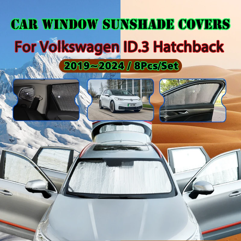 

Car Window Coverage Covers For Volkswagen VW ID.3 2019~2024 Hatchback Sun Proof Windshields Sunshade Sun Visors Auto Accessories