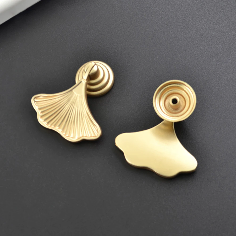 

2 Pcs Hole Knob Fan shaped Cabinet Door Handles Wardrobe Drawer Pulls Cabinet Door Handles Zinc Alloy Furniture Hardware