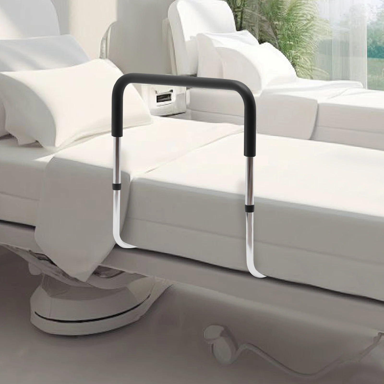 Bed Rail for Elderly Adults, Senior Bed Assist Rail with Adjustable Height, Bedside Safety Grab Bar - Support up to 300 lbs