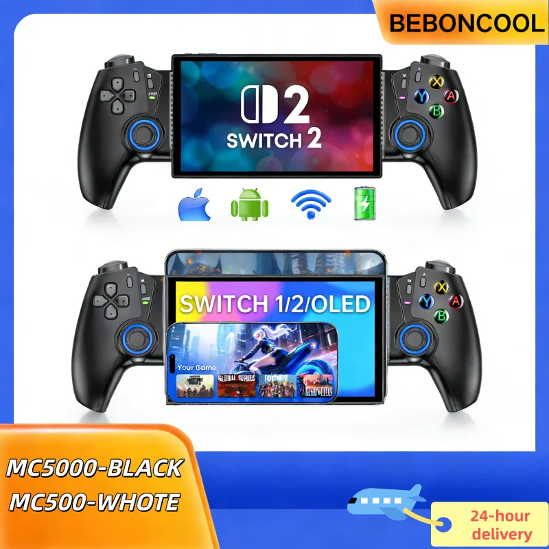 BEBONCOOL MC5000 Hall Effect Gamepad Bluetooth for Switch2/iOS/Android - 0 Drift & Low Latency for Xbox Cloud/1080P