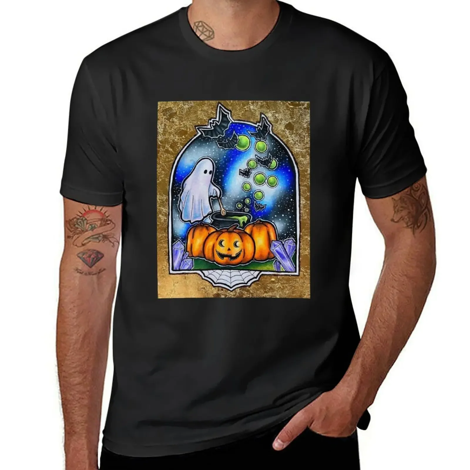 Happy Hauntings T-Shirt graphic shirts oversized plain black t shirts men