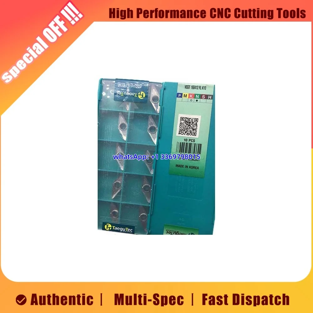 

Оригинальный VCGT1103 02 04 VCGT11T3 04 VCGT1604 04 08 12 VCGT2205 30-FL K10 Токарная вставка