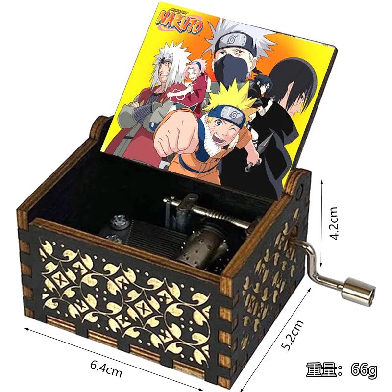 ナルトオルゴール漫画をテーマにしたナルトオルゴールクラシック手回しオルゴール装飾品木製オルゴールナルトフィギュア