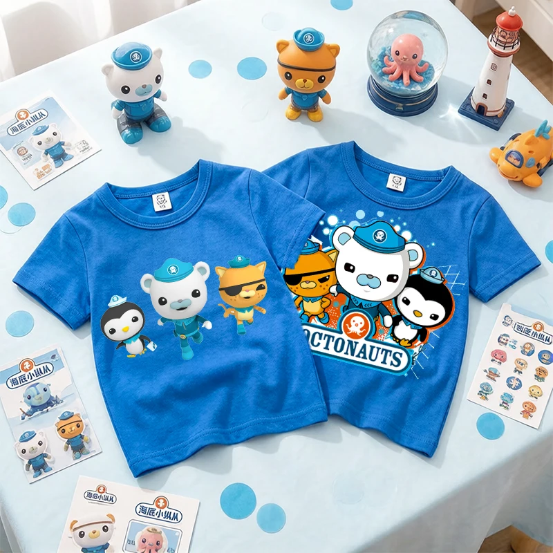 

Octonauts Anime Kids Cotton T-shirt Cute Sea Cartoon Boys Girl Toddler Tees Streetwear Casual Short Sleeve Children Clothes Tops