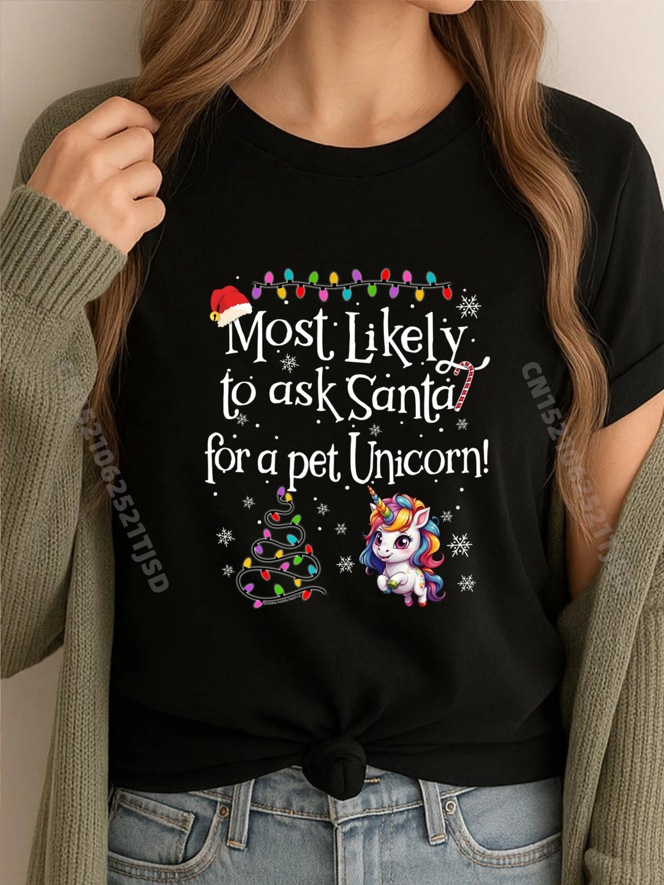 

Самое спокойно спросить Санта-Клаус для домашних животных Единорог Рождество Harajuku Роскошный дизайнер