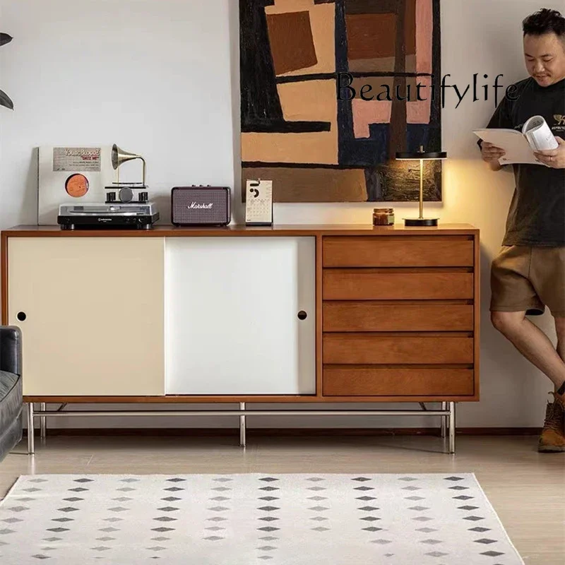 WM Nordic Modern Living Room Cabinets Vintage Design Drawers Storage Living Room Cabinets Organize Trendy Luxury Furniture