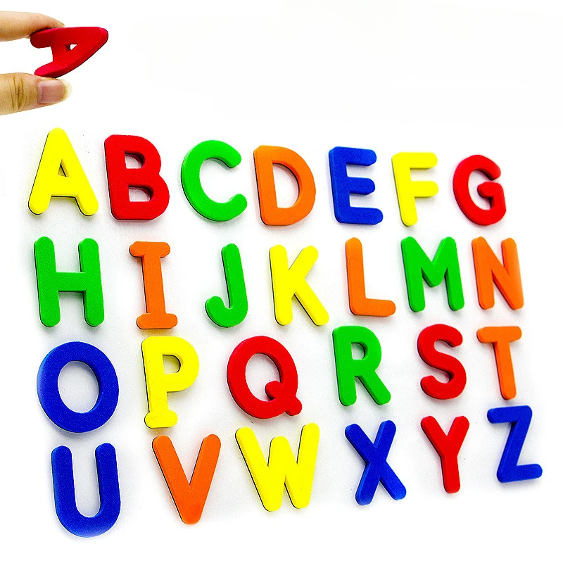 Magnetic Letters Numbers Alphabet ABC 123 Fridge Magnets Plastic Educational Preschool Learning Toy Set Uppercase Lowercase Math