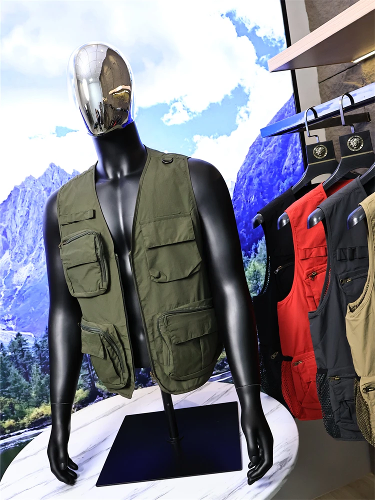 

Мужской жилет для скалолазания на открытом воздухе, спортивная спецодежда, жилет с несколькими карманами, свободный крой V-Ne Faion Urban Sle, весна 2024 г.