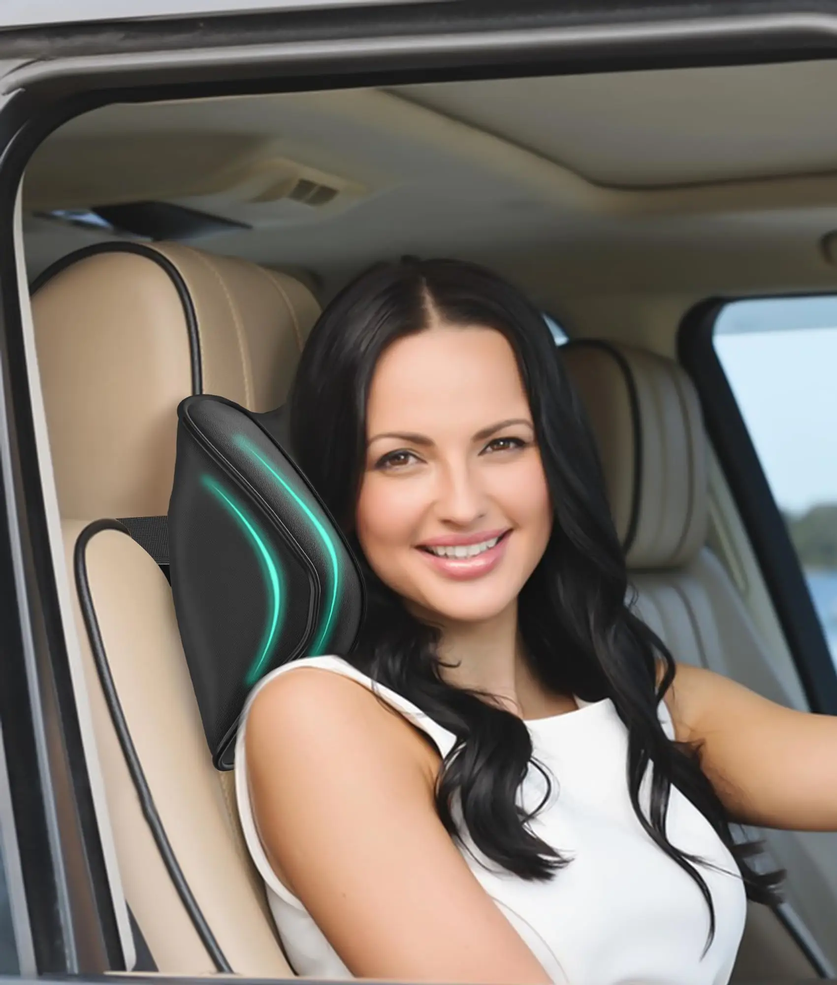 Car Headrest Car Pillow Seat Pillow Car Neck Pillow Memory Cotton Neck Pillow Car Pillow Waist Back Cushion Support Supplies