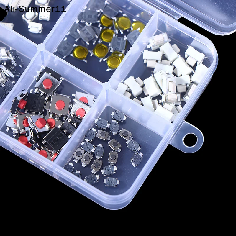 【A1a】200Pcs/Box 2026 10 Types Durable Car Remote Control Tablet Actile Push Button Switch Car Keys Button Touch Micro Switch
