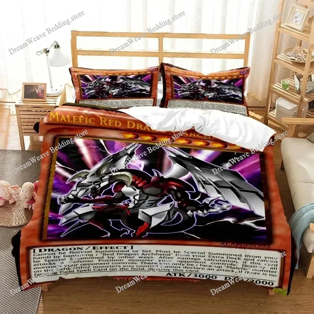 New Yu-Gi-Oh Game Card Bedding Set Single Twin Full Queen King Size Bed Set Kid Bedroom Duvet Cover Sets 3D Print Game AnimeFQH