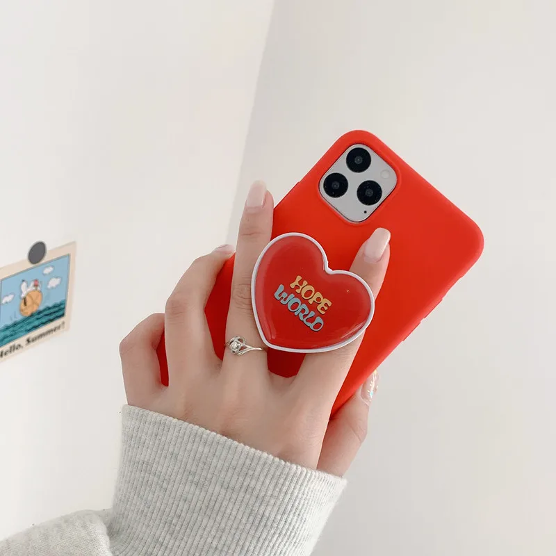 Macaron Heart Holder Grip Tok Griptok Phone Stand Holder Support for iPhone Samsung Xiaomi Popped Socket - view 2