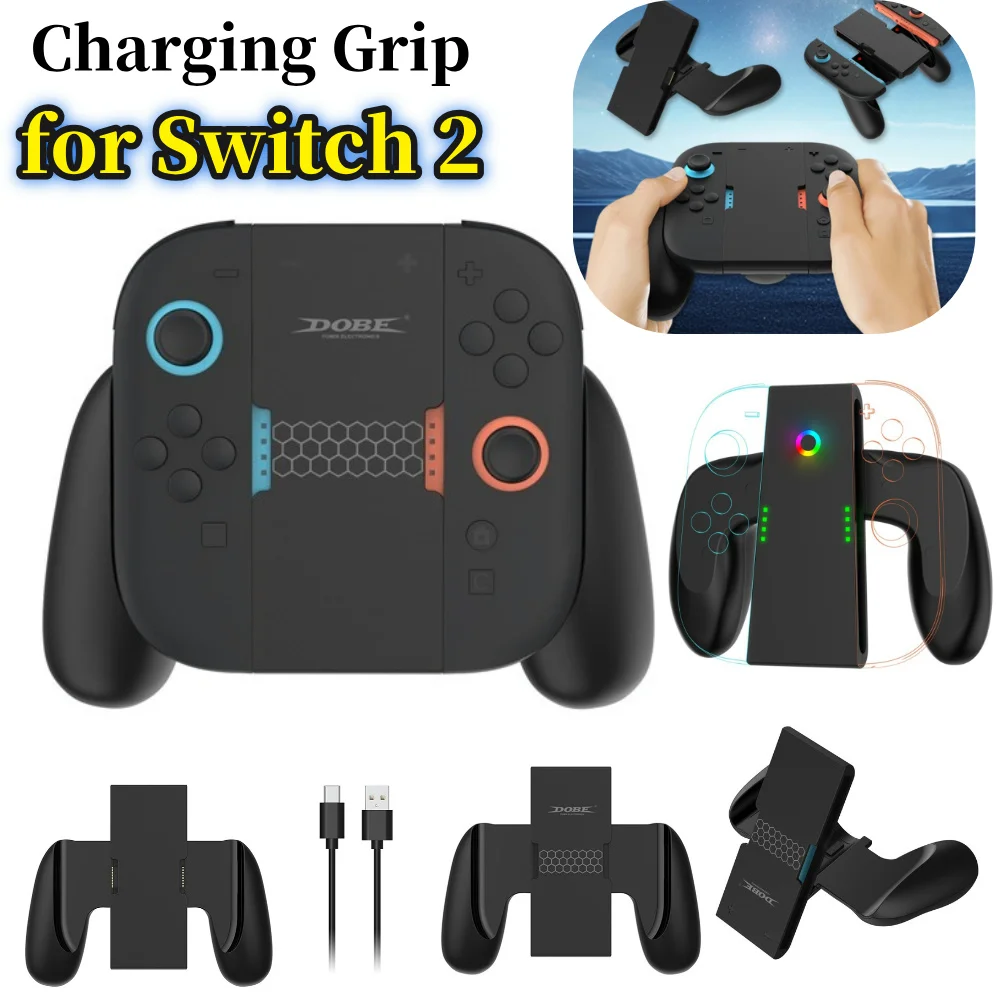 

Charging Grip for Nintendo for Switch 2 Joy-Con Portable Charger Dock ABS Gamepad Support Bracket Gaming Holder Game Accessories