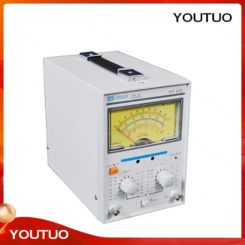 for TVT-322 Dual Channel Milivoltmeter Double Needle Millivoltmeter New Design High Quality Pointer Voltage Measuring