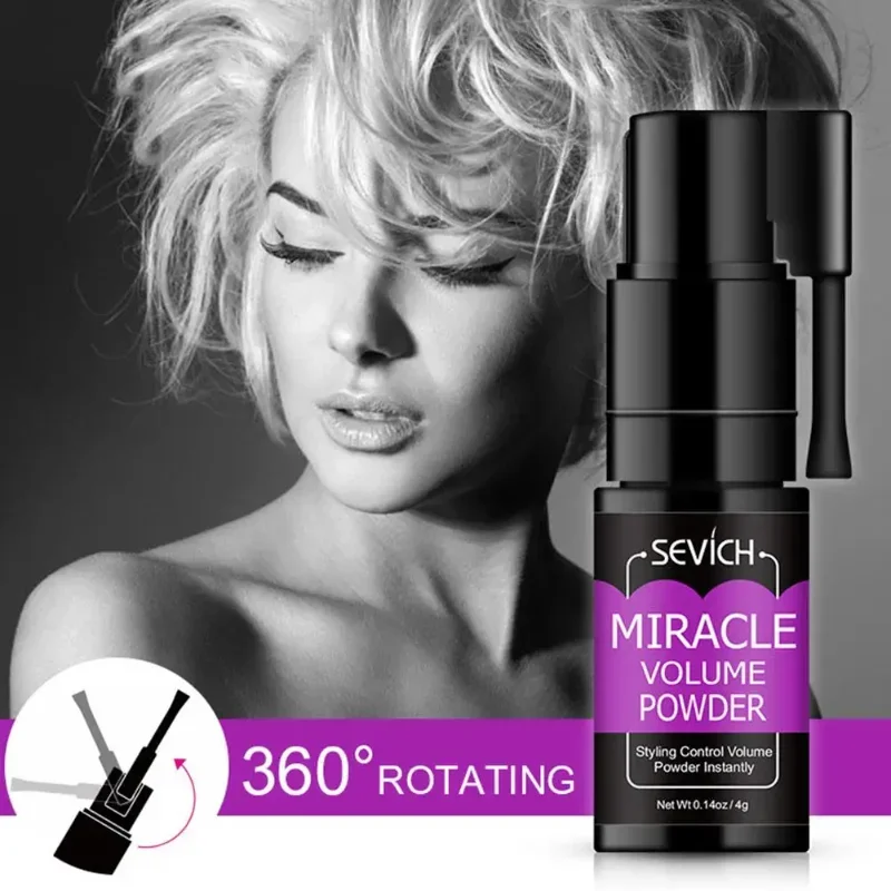 Pó de cabelo fofo Volume Up Pó de estilo de cabelo 360 °   Ferramenta de cabeleireiro masculino óleo refrescante modelagem feminina rotativa remover