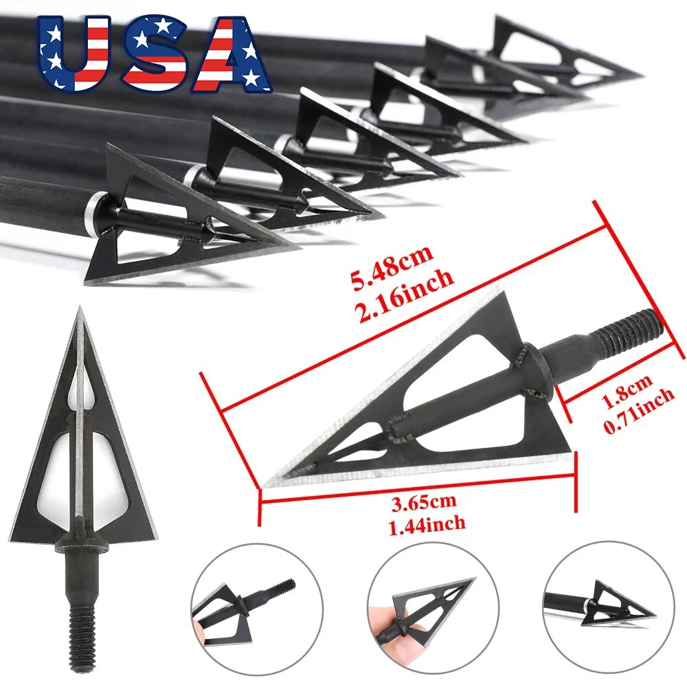 Broadheads 100 Grain 3 Blade Hunting - Pointes de chasse à 3 lames