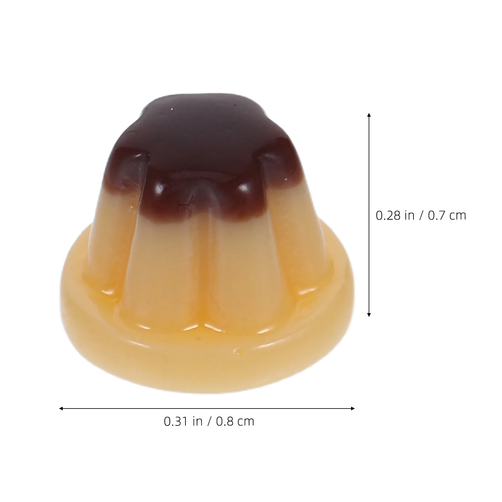 10 szt. Realistyczne sztuczne puddingi, miniaturowe jedzenie, zestaw dekoracji kuchennych do domku dla lalek, akcesoria do pieczenia, małe desery, zestaw do samodzielnego wykonania.