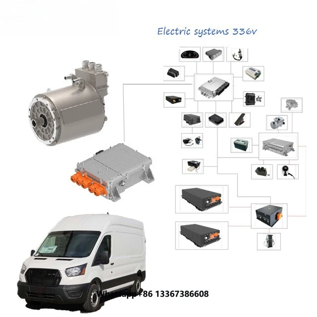 Above 300v Electric Vehicle Conversion Kit 3183/9000 Water Cooling AC Motor Motor Controller IP67 Hiace EV Kit for 4.5 Ton Car