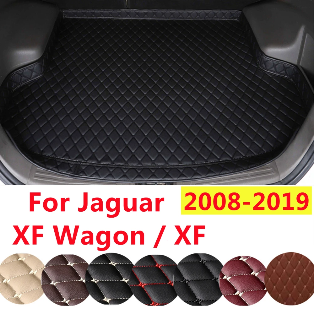 YJ High Side XPE Leather Custom Fit For Jaguar XF Wagon 2019-2008 Car Trunk Mat AUTO Accessories Rear Cargo Liner Cover Carpet