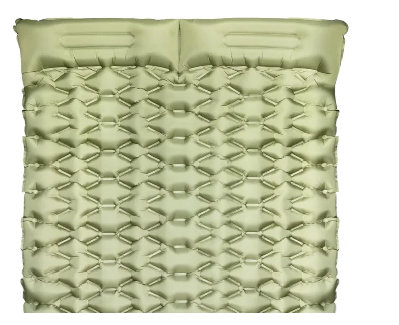 Portable Foot Operated Self Inflate Camping Mat Rhombus Embossed TPU Air Mattress Waterproof Outdoor Sleeping Cushion